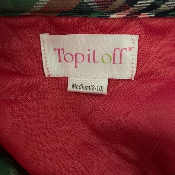 Women’s Quilted Pullover With Plaid Accents Size M 8/10 - Picture 5 of 7